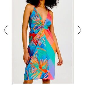 FARM Rio Painted Birds Cotton Cover-Up Dress NWT